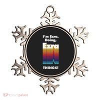 I'm Ezra Doing Ezra Things Funny Birthday Name Grunge Ornament thumb 0
