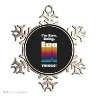 I'm Ezra Doing Ezra Things Funny Birthday Name Grunge Ornament thumb 0