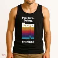 I'm Ezra Doing Ezra Things Funny Birthday Name Grunge Tank Top thumb 3