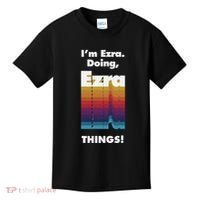 I'm Ezra Doing Ezra Things Funny Birthday Name Grunge Kids T-Shirt thumb 0