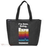 I'm Ezra Doing Ezra Things Funny Birthday Name Grunge Tote Bag thumb 0