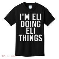 I'm Eli Doing Eli Things Funny Birthday Name Gift Idea Kids T-Shirt thumb 0