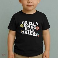 Im Ella Doing Ella Things Funny MotherS Day Toddler T-Shirt thumb 2