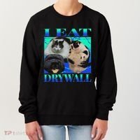 I Eat Drywall Funny Fat Cats Funny Hard Cat Silly Meme Women's Sweatshirt thumb 0