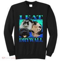 I Eat Drywall Funny Fat Cats Funny Hard Cat Silly Meme Sweatshirt thumb 0