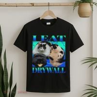I Eat Drywall Funny Fat Cats Funny Hard Cat Silly Meme T-Shirt thumb 2