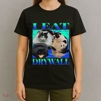 I Eat Drywall Funny Fat Cats Funny Hard Cat Silly Meme T-Shirt thumb 4