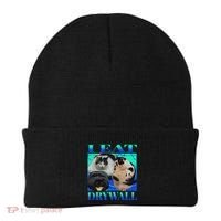I Eat Drywall Funny Fat Cats Funny Hard Cat Silly Meme Beanie thumb 0