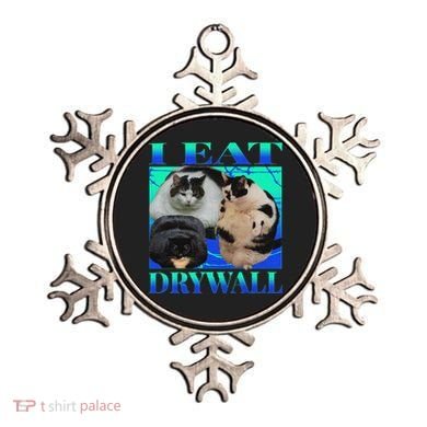 I Eat Drywall Funny Fat Cats Funny Hard Cat Silly Meme Ornament