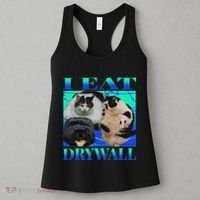 I Eat Drywall Funny Fat Cats Funny Hard Cat Silly Meme Women's Tank Top thumb 3