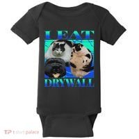 I Eat Drywall Funny Fat Cats Funny Hard Cat Silly Meme Baby Bodysuit thumb 0