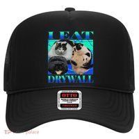 I Eat Drywall Funny Fat Cats Funny Hard Cat Silly Meme Hat thumb 0