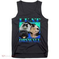 I Eat Drywall Funny Fat Cats Funny Hard Cat Silly Meme Tank Top thumb 0