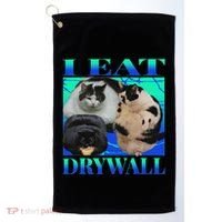 I Eat Drywall Funny Fat Cats Funny Hard Cat Silly Meme Golf Towel thumb 0