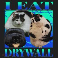 I Eat Drywall Funny Fat Cats Funny Hard Cat Silly Meme Golf Towel thumb 3