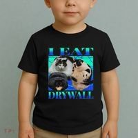 I Eat Drywall Funny Fat Cats Funny Hard Cat Silly Meme Toddler T-Shirt thumb 2