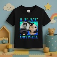 I Eat Drywall Funny Fat Cats Funny Hard Cat Silly Meme Toddler T-Shirt thumb 3