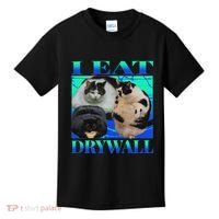 I Eat Drywall Funny Fat Cats Funny Hard Cat Silly Meme Kids T-Shirt thumb 0