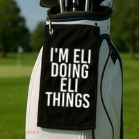 IM Eli Doing Eli Things Funny Birthday Name Gift Idea Golf Towel thumb 2