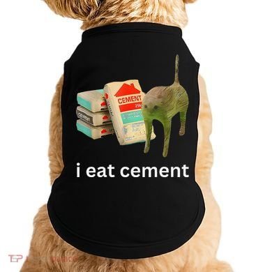 I Eat Funny Cement Cat Cursed Meme Doggie Tank