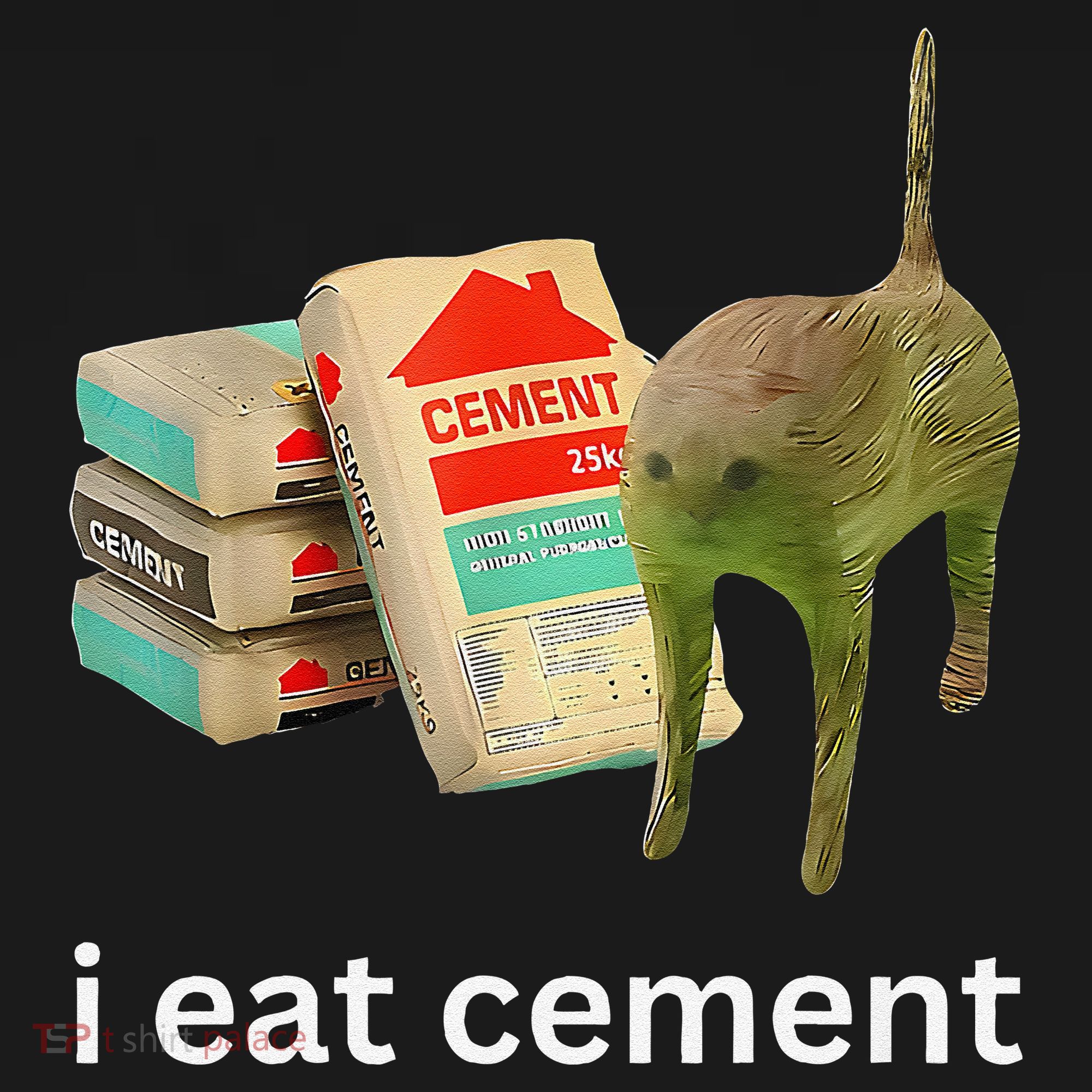 I Eat Funny Cement Cat Cursed Meme Apron