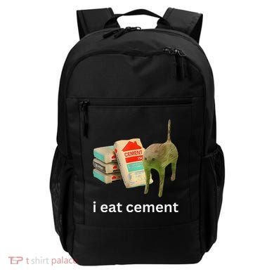 I Eat Funny Cement Cat Cursed Meme Backpack