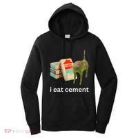 I Eat Funny Cement Cat Cursed Meme Women's Hoodie thumb 0
