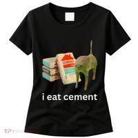 I Eat Funny Cement Cat Cursed Meme Women's T-Shirt thumb 0