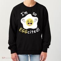 Im Eggcited Funny Humor Women's Sweatshirt thumb 0