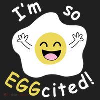 Im Eggcited Funny Humor Women's Sweatshirt thumb 2