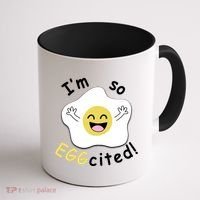 Im Eggcited Funny Humor Coffee Mug thumb 1