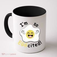 Im Eggcited Funny Humor Coffee Mug thumb 0