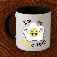 Im Eggcited Funny Humor Coffee Mug thumb 2