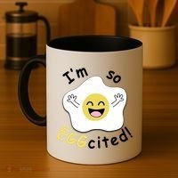 Im Eggcited Funny Humor Coffee Mug thumb 4