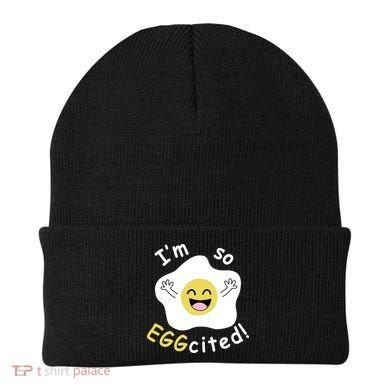 Im Eggcited Funny Humor Beanie