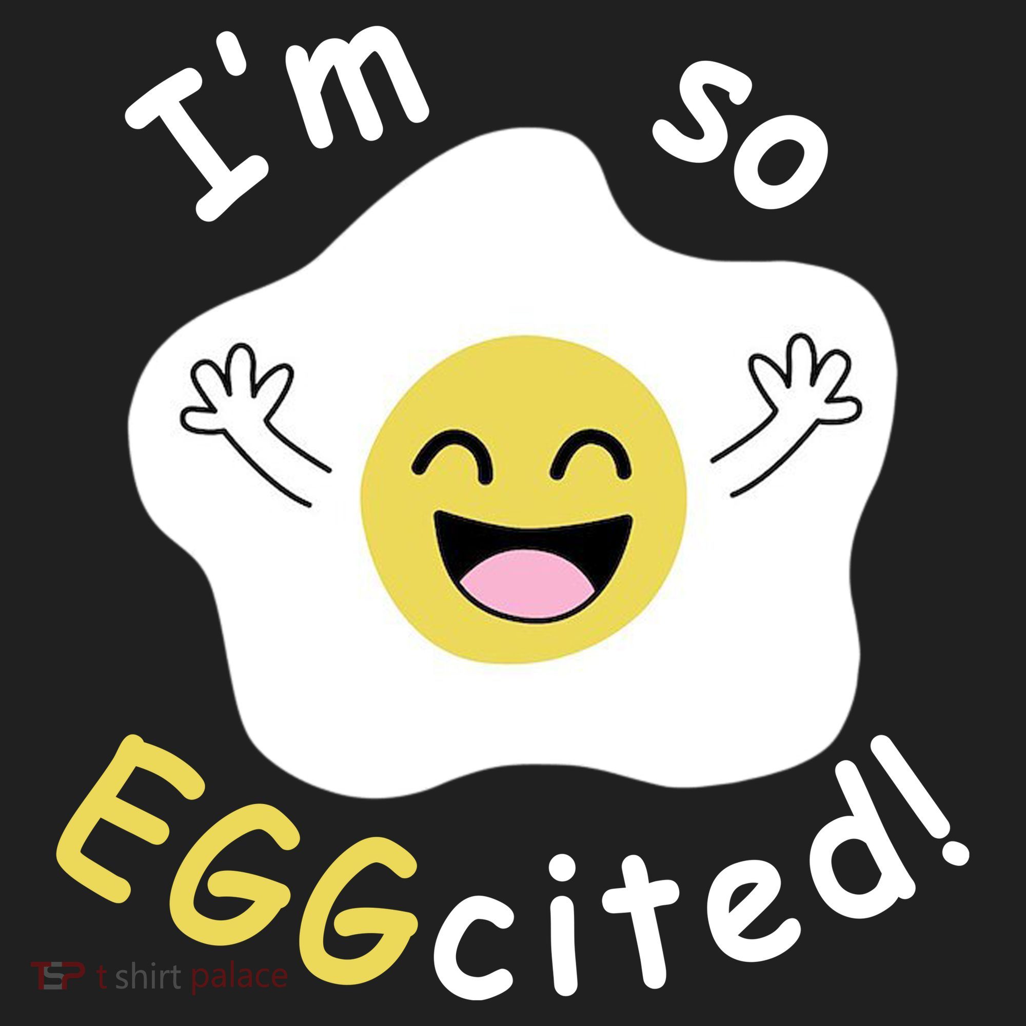 Im Eggcited Funny Humor Golf Towel
