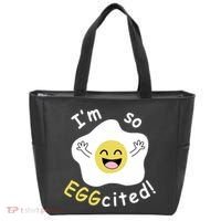 Im Eggcited Funny Humor Tote Bag thumb 0