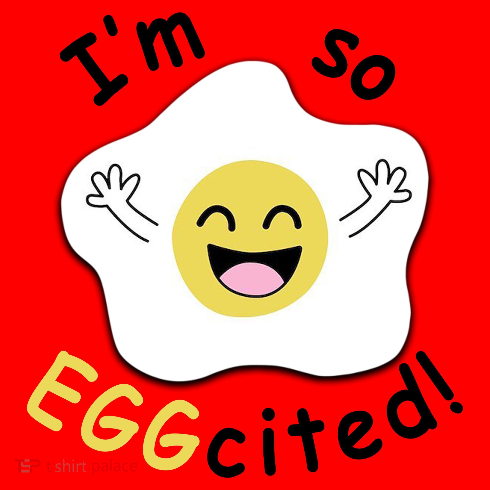 Im Eggcited Funny Humor Santa Hat