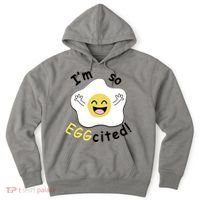 Im Eggcited Funny Humor Hoodie thumb 0