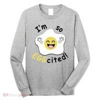 Im Eggcited Funny Humor Long Sleeve Shirt thumb 0