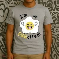 Im Eggcited Funny Humor T-Shirt thumb 3