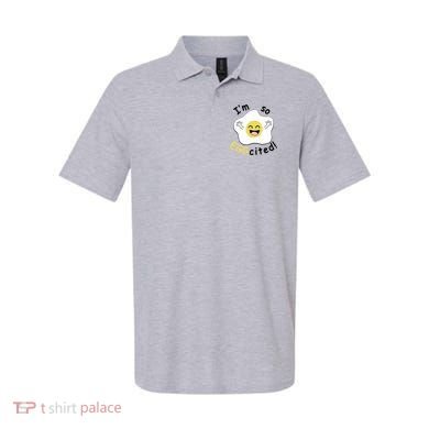 Im Eggcited Funny Humor Polo