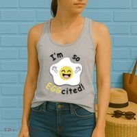 Im Eggcited Funny Humor Women's Tank Top thumb 2