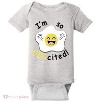 Im Eggcited Funny Humor Baby Bodysuit thumb 0