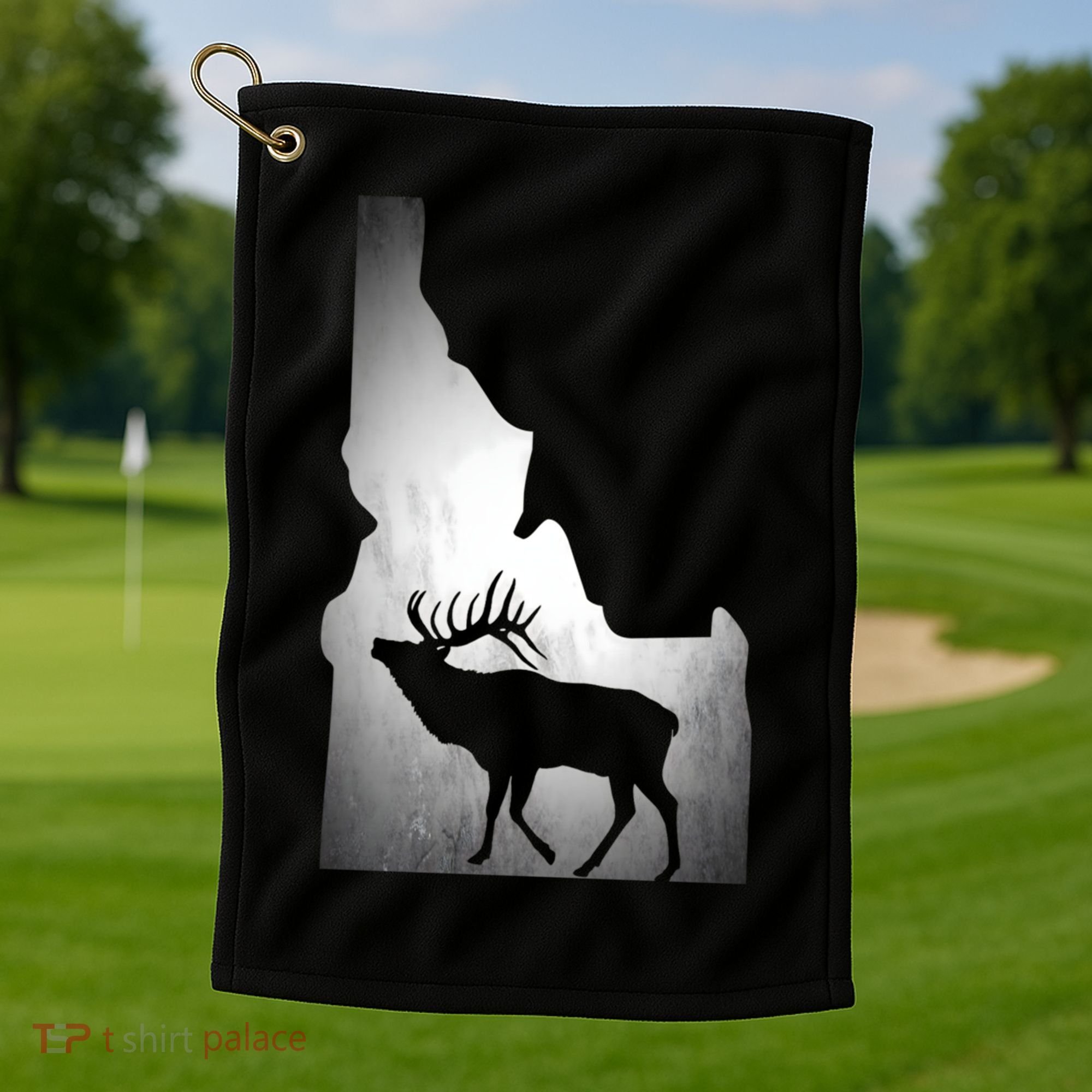 Idaho Elk Hunting Gift Golf Towel