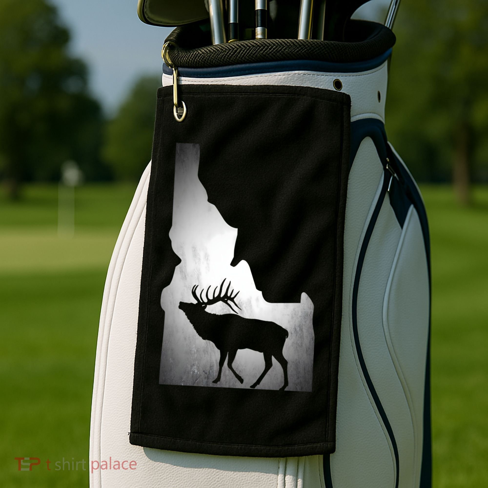 Idaho Elk Hunting Gift Golf Towel
