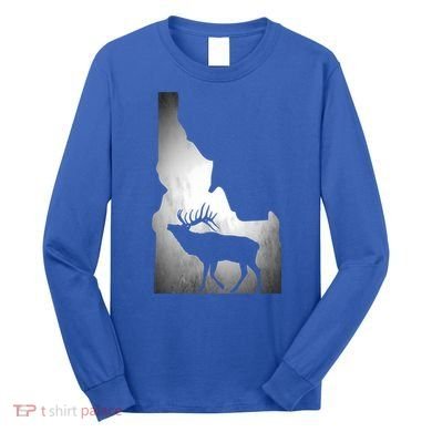 Idaho Elk Hunting Gift Long Sleeve Shirt