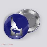 Idaho Elk Hunting Gift Button thumb 0