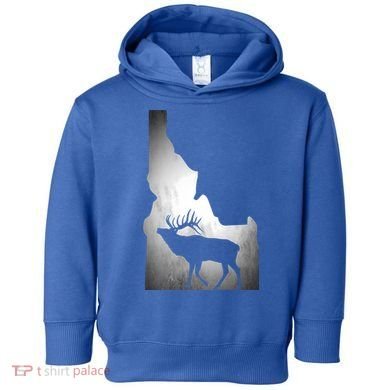 Idaho Elk Hunting Gift Toddler Hoodie