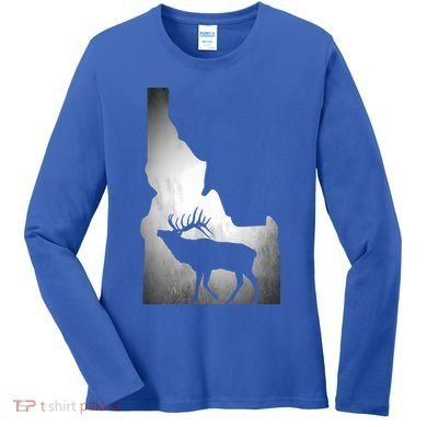 Idaho Elk Hunting Gift Women's Long Sleeve Shirt